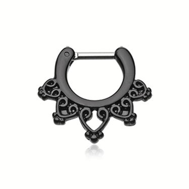 Midnight Lavada Lace Septum Clicker