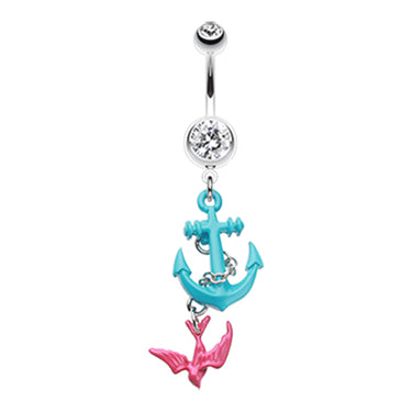 Sailor Sally's Wilderness Belly Bar - Dangling Belly Ring. Navel Rings Australia.