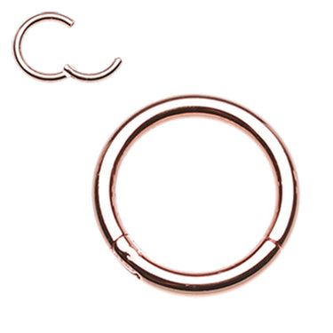 Segment Clicker Piercing in Rose Gold - Clicker Belly Ring. Navel Rings Australia.