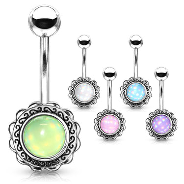 Boêmio Illumination Belly Bar - Fixed (non-dangle) Belly Bar. Navel Rings Australia.