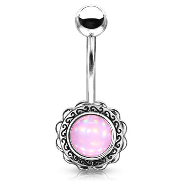 Boêmio Illumination Belly Bar - Fixed (non-dangle) Belly Bar. Navel Rings Australia.