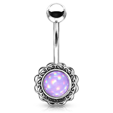 Boêmio Illumination Belly Bar - Fixed (non-dangle) Belly Bar. Navel Rings Australia.