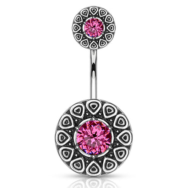 Tribal Kaja Belly Bar - Fixed (non-dangle) Belly Bar. Navel Rings Australia.