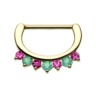 Bold Princess Nipple Clicker in Gold - Nipple Ring. Navel Rings Australia.