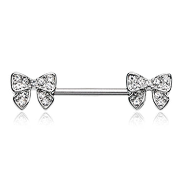 Bow-Tie Nipple Barbell Ring - Nipple Ring. Navel Rings Australia.