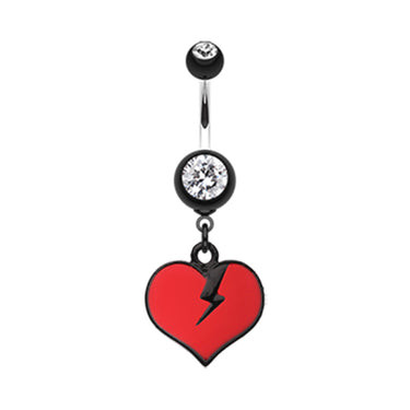 My Broken Heart Belly Ring - Dangling Belly Ring. Navel Rings Australia.