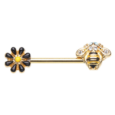 Queen Bee Flower Nipple Ring - Nipple Ring. Navel Rings Australia.