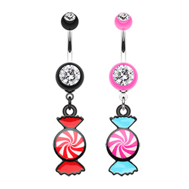 Psychedelic Candy Rush Belly Dangle