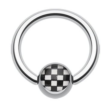 Checker Ball Captive Belly Ring - Captive Belly Ring. Navel Rings Australia.