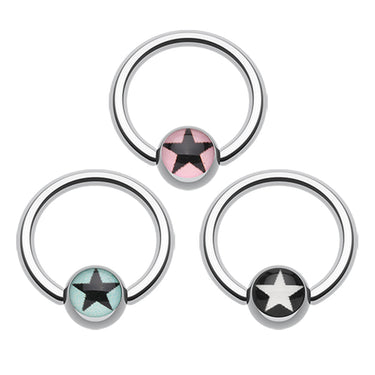 Galactic Star Captive Belly Rings - Captive Belly Ring. Navel Rings Australia.