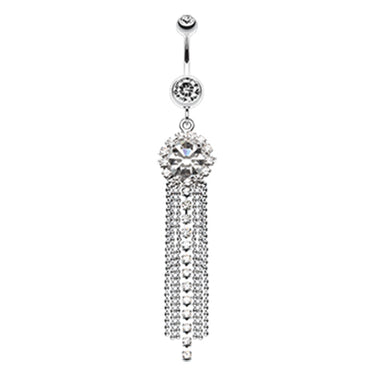 Dolly Drop Chain Belly Ring - Dangling Belly Ring. Navel Rings Australia.