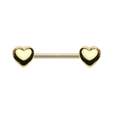 Classic Heart Nipple Body Jewellery with Gold Plating - Nipple Ring. Navel Rings Australia.