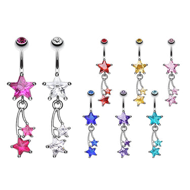 Seeing Stars Belly Dangle - Dangling Belly Ring. Navel Rings Australia.