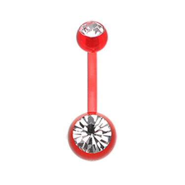 Ultra Comfort Glam Bio Flex Belly Rings - Basic Curved Barbell. Navel Rings Australia.