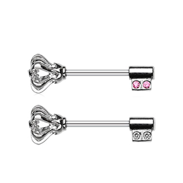 Royal Crown Key Nipple Barbell Ring - Nipple Ring. Navel Rings Australia.