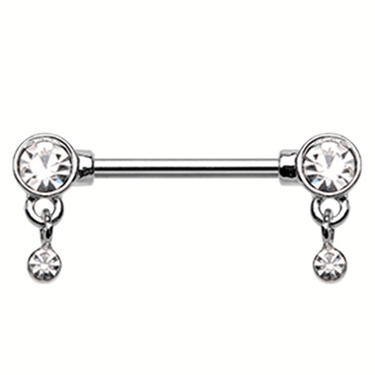 Autumn's Crystal Gem Nipple Barbell