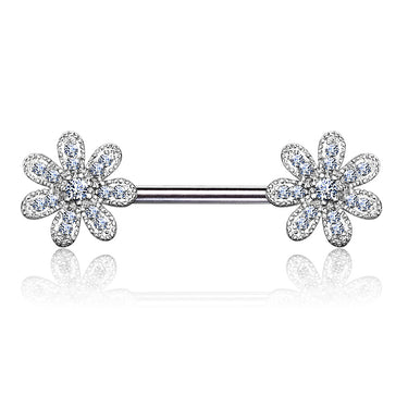 Fusioń Flower Nipple Jewellery - Nipple Ring. Navel Rings Australia.