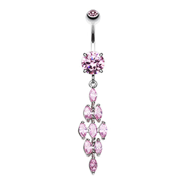 Crystal Candy Belly Chandelier - Dangling Belly Ring. Navel Rings Australia.