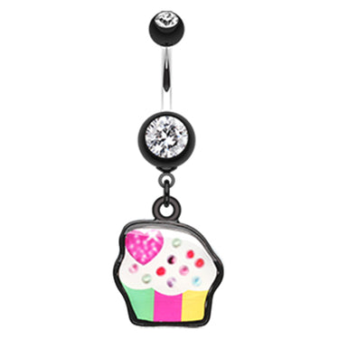 Cupcake Candy Belly Bar - Dangling Belly Ring. Navel Rings Australia.
