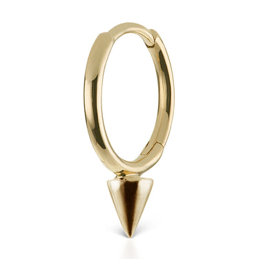 Single Spike Non-Rotating Earring by Maria Tash in Yellow Gold - Earring. Navel Rings Australia.