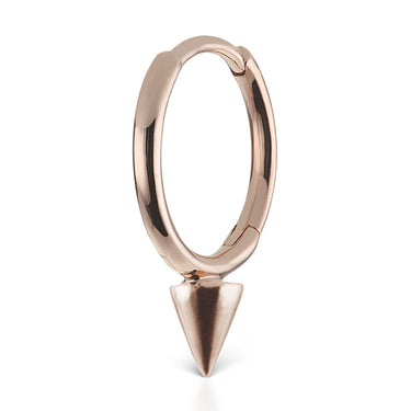 Single Spike Non-Rotating Earring by Maria Tash in Rose Gold - Earring. Navel Rings Australia.