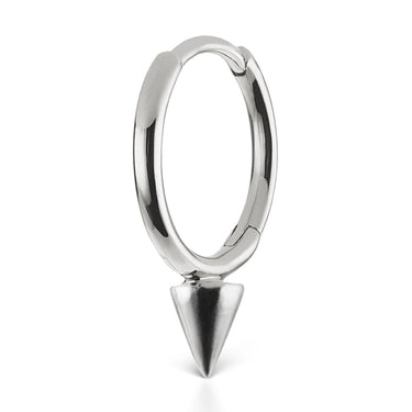 Single Spike Non-Rotating Earring by Maria Tash in White Gold - Earring. Navel Rings Australia.