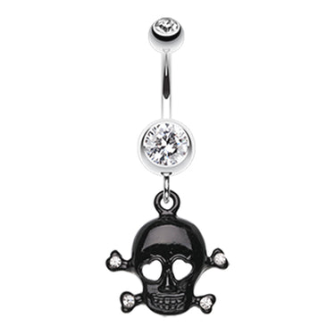 Lovin' You to DEATH Skull Belly Bar - Dangling Belly Ring. Navel Rings Australia.