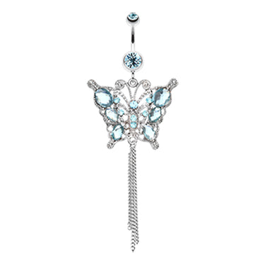 Imperial Butterfly Belly Chandelier - Dangling Belly Ring. Navel Rings Australia.