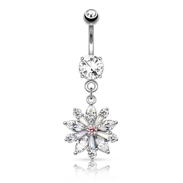 Isabella Bloom Belly Bar - Dangling Belly Ring. Navel Rings Australia.