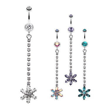 Zarina's Lo Drop Daisy Belly Ring - Dangling Belly Ring. Navel Rings Australia.