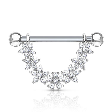 Dai-Dai Daisy Drop Nipple Bar - Nipple Ring. Navel Rings Australia.