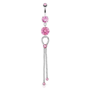 Bolo Tie Chain Belly Dangle - Dangling Belly Ring. Navel Rings Australia.