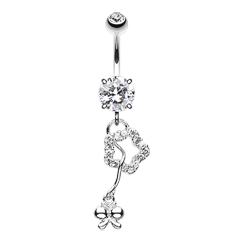 Ribbon & Star Achiever Belly Ring. Quality 316L Navel Jewellery. – The ...