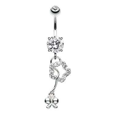 Gifted Star Belly Bar - Dangling Belly Ring. Navel Rings Australia.