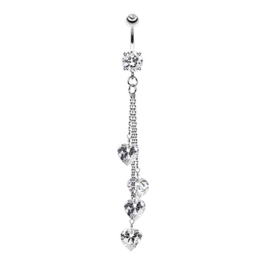 Hearts Infinite Journey Dangling Belly Ring - Dangling Belly Ring. Navel Rings Australia.