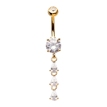 Sophistiqué Dangly Crystal Belly Ring