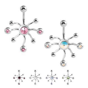 Dermal Inspirations Navel Ring - Fixed (non-dangle) Belly Bar. Navel Rings Australia.