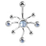 Dermal Inspirations Navel Ring - Fixed (non-dangle) Belly Bar. Navel Rings Australia.