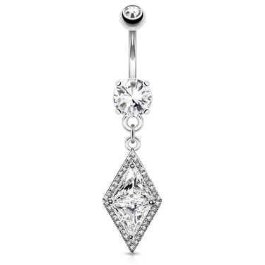 Diamonds Forever Belly Drop - Dangling Belly Ring. Navel Rings Australia.