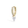 Silhouette Diamond Short Spike Eternity Hoop Earring by Maria Tash in 18K Yellow Gold