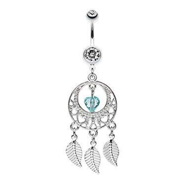 Viridian Dreams Belly Button Ring - Dangling Belly Ring. Navel Rings Australia.