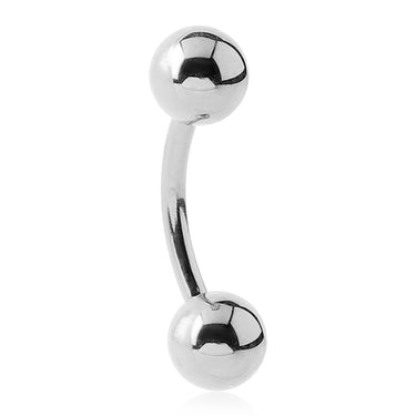 Matching Ball Steel Curved Bananabell - Basic Curved Barbell. Navel Rings Australia.