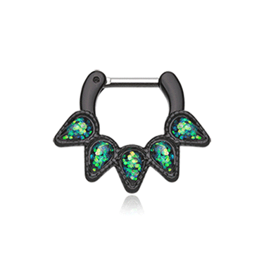 Mercedes Opal Spear Septum Ring