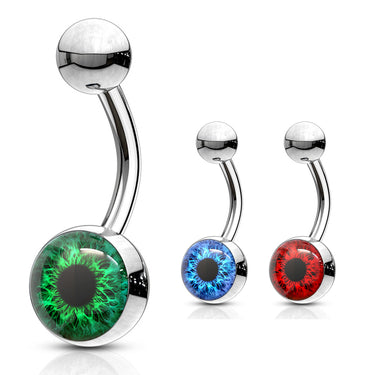 I C U Eyeball Belly Bars - Basic Curved Barbell. Navel Rings Australia.