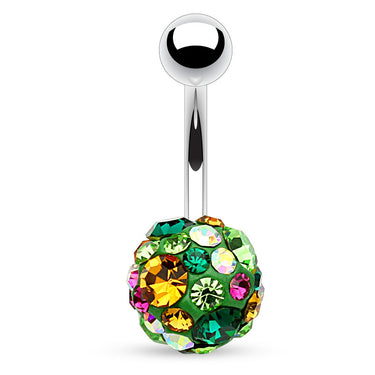 Mega Motley™ Fusion Belly Bars - Basic Curved Barbell. Navel Rings Australia.