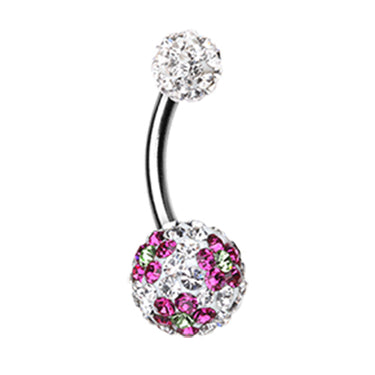 Motleys™ Festive Daisy Belly Bar - Basic Curved Barbell. Navel Rings Australia.