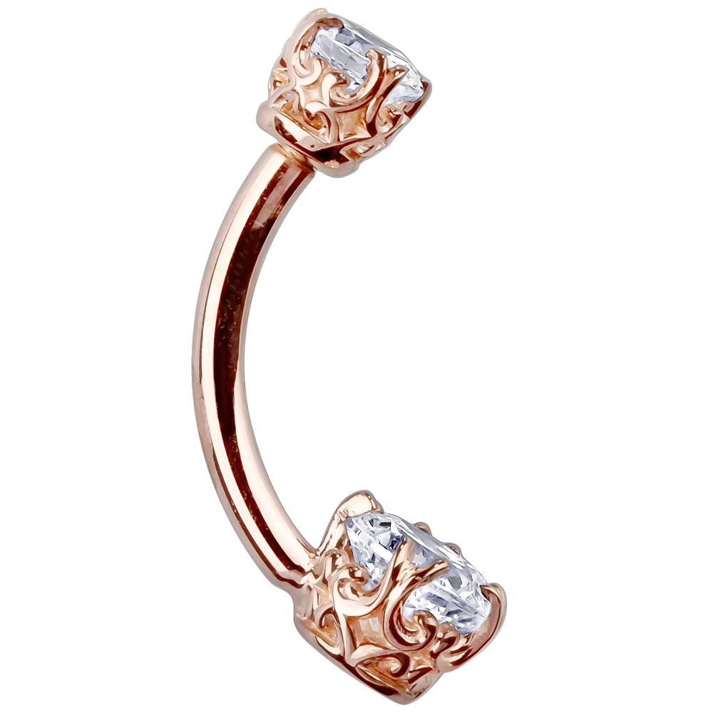 Rose gold belly button on sale ring