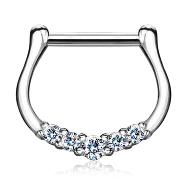 Quinque Septum Ring in 14K White Gold - Septum. Navel Rings Australia.