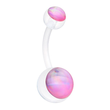 Hologram Bio Flex Belly Rings - Basic Curved Barbell. Navel Rings Australia.