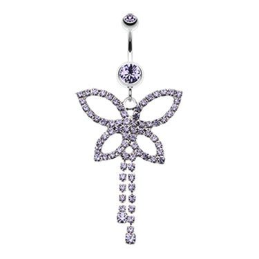 Jazzi Butterfly Belly Dangle - Dangling Belly Ring. Navel Rings Australia.